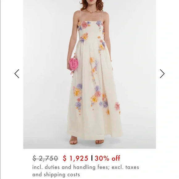 Zimmermann Appliqué gown! Perfect rehearsal dinner dress. Size M - Picture 3 of 4